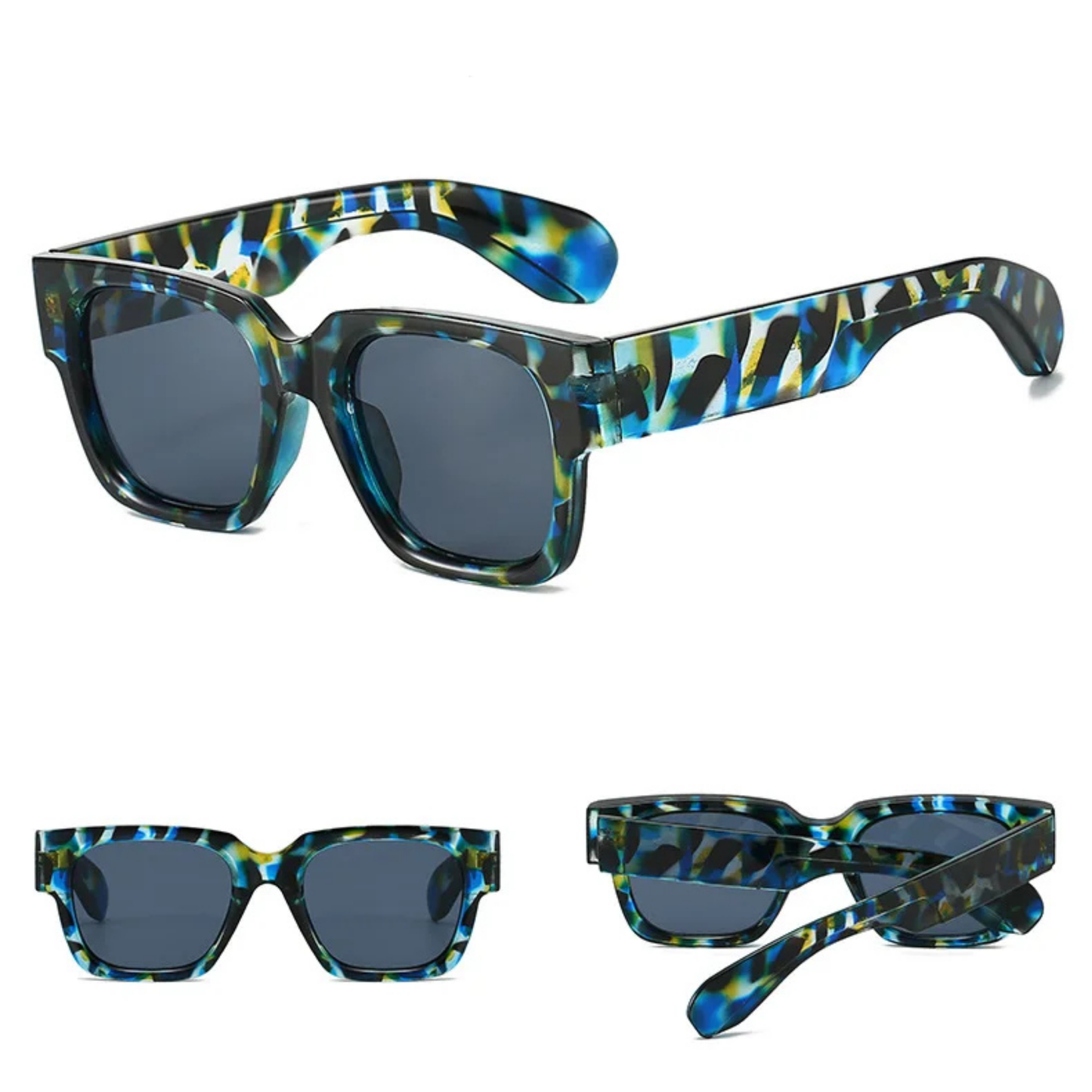 Retro Square Gradient Sunglasses for Streetwear | UV400 Festival Shades