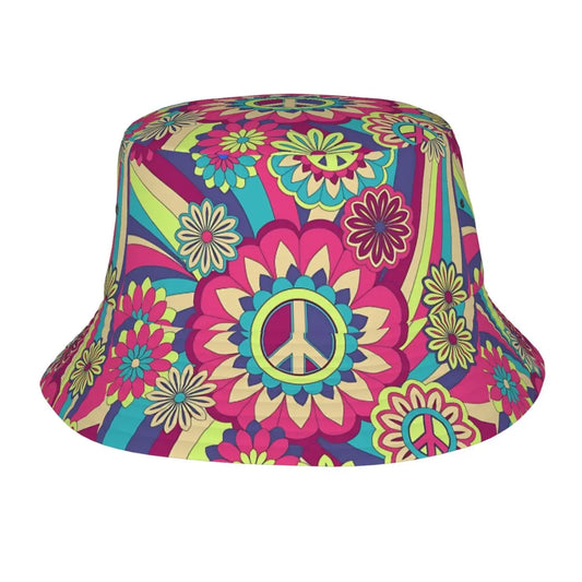 Gettuti Peace Floral Love Bucket Hat