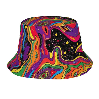 Gettuti Psychedelic Neon Tie-Dye Bucket Hat