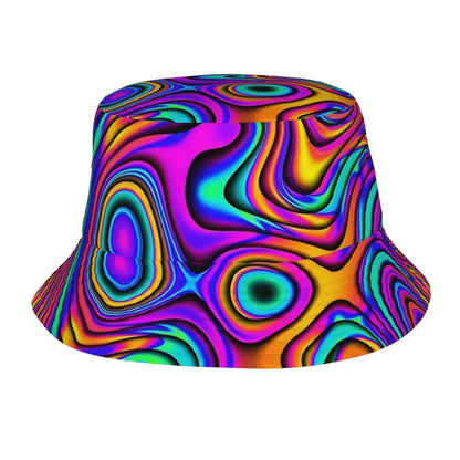 Gettuti Psychedelic Neon Tie-Dye Bucket Hat