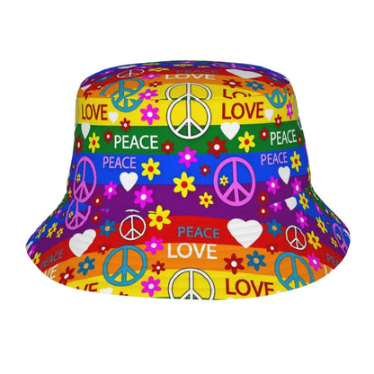 Gettuti Peace Floral Love Bucket Hat