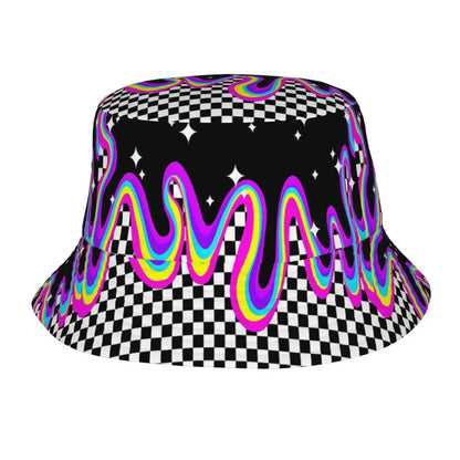 Gettuti Psychedelic Neon Tie-Dye Bucket Hat