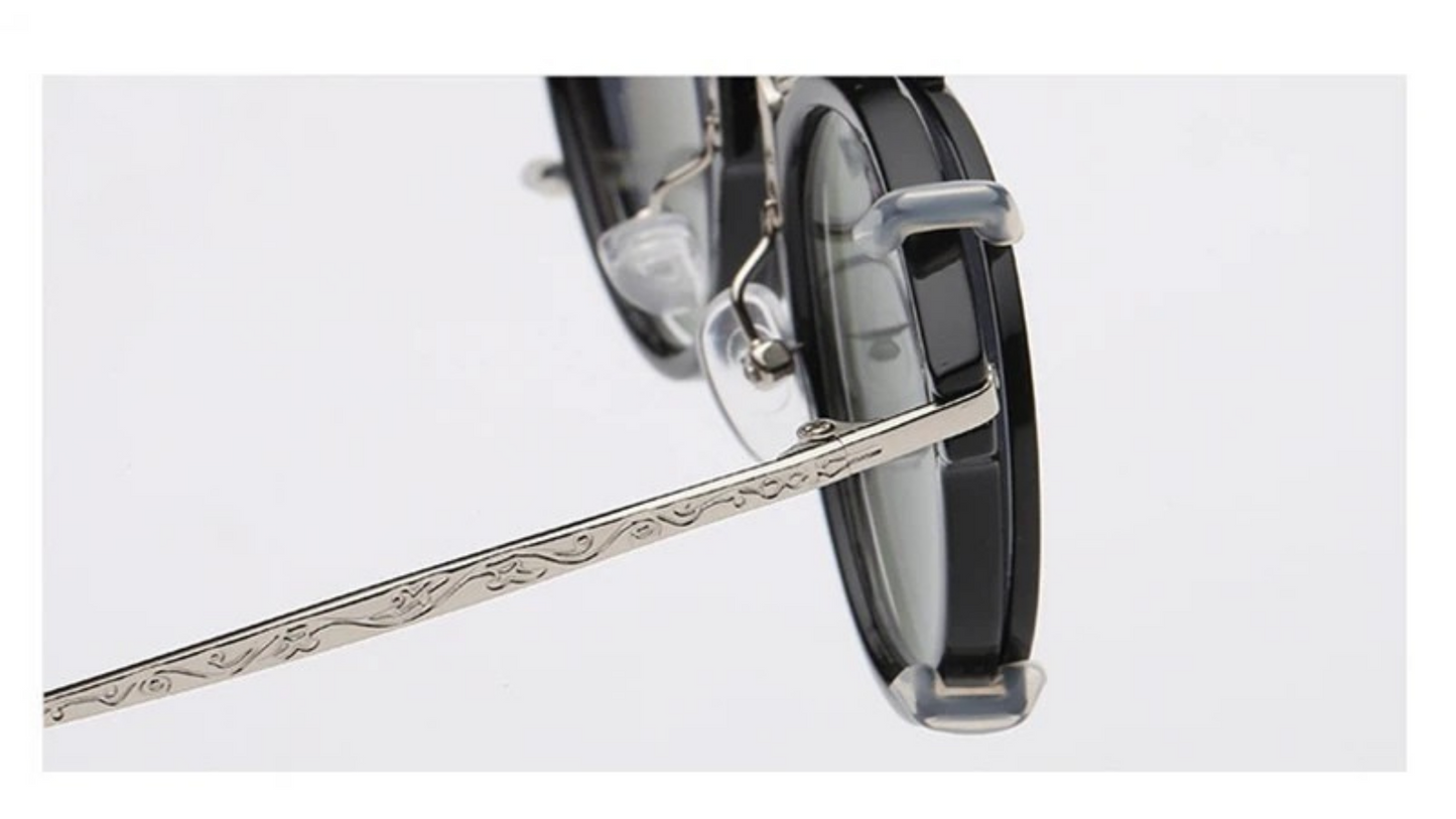 Gettuti Steampunk Round Clip-On Sunglasses | Festival Retro Goggles